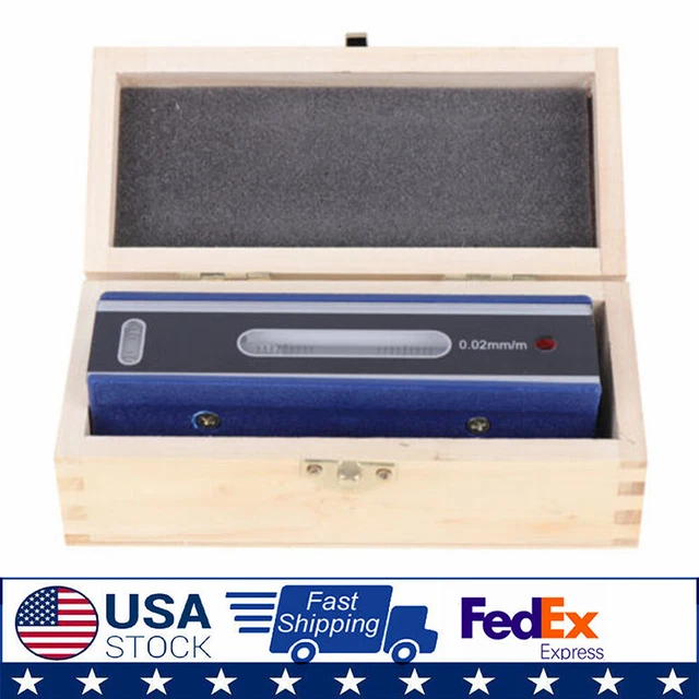 6'' PRECISION ENGINEERS Machine Bar Level 0.02mm Premium 150mm + Wooden ...