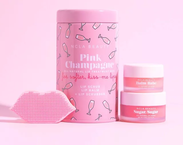 NCLA Beauty Pink Champagne Lip Care Duo 3 Pc Treatment Set