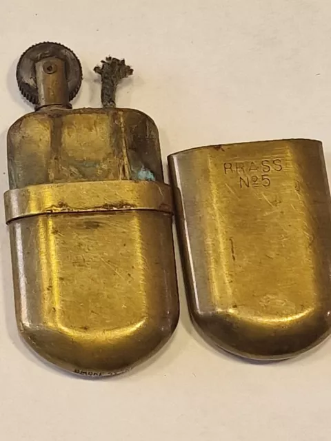 Brass no 5 Feuerzeug vintage Benzinfeuerzeug Messing Sammer & Liebhaber stück