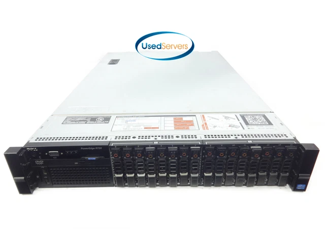 Dell Poweredge R720 16•2x E5-2650v2 2.6GHZ=16Core•128GB•16x900GB SAS 10K•H710P
