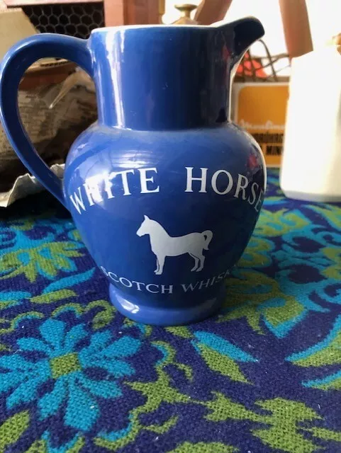 Vintage 1950s White Horse Scotch Whisky Water Jug