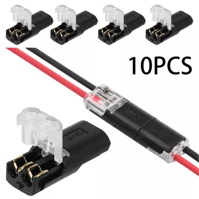 10 Auto Voiture Cable Prise Connecteurs Kit 2-Pin Voie Terminal Serrage ��tanche