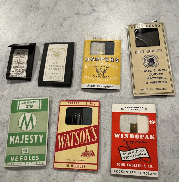 Vintage Needle Packs Kirby Beard, Harper's, Majesty, Watson's, Superior, Milward