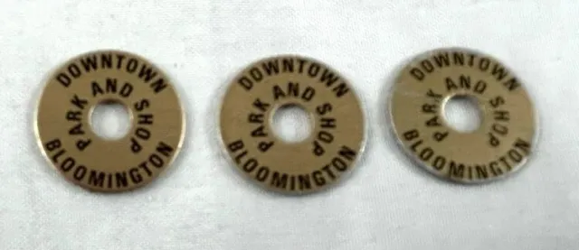 3 Park and Shop Tokens Downtown Bloomington