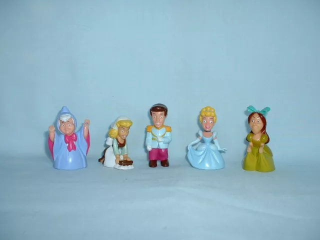 CINDERELLA Set Of 5 Figures Toys (DISNEY/DRIZELLA/FAIRY GODMOTHER/CAKE TOPPERS)