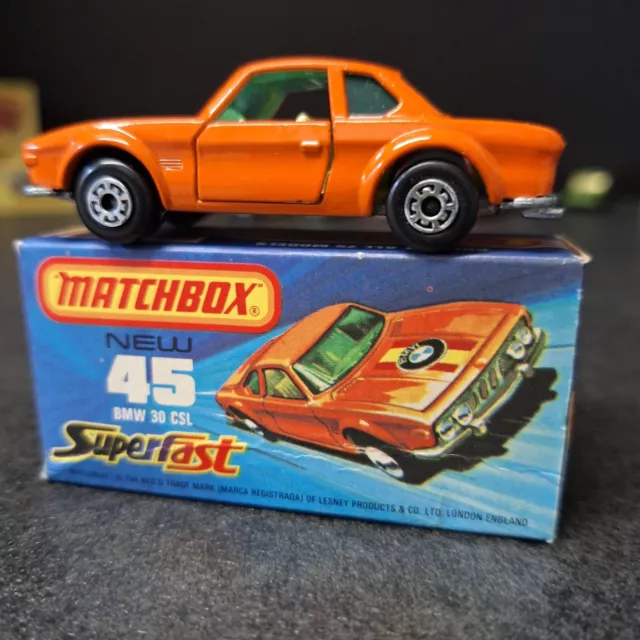 Matchbox Superfast BMW 30 CSL Modell No. 45 in OVP von  1976 A5