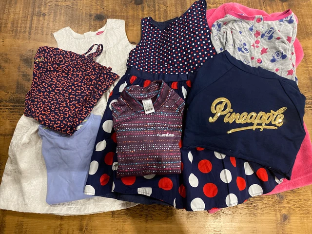 Bundle Of Girls Clothes Age 5-6 M&S, Pineapple, Primark Etc ￼8 Pieces