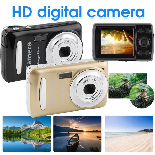 Digital Camera 2.4 Inch TFT LCD Screen 4X Zoom HD 16MP 1080P Anti-Shake Mic US