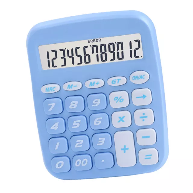 (Sky Blue)Basic Calculator Standard Student Desktop Calculator Battery Powered