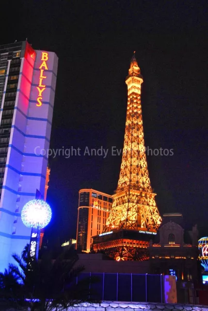 Eiffelturm Paris und Ballys Hotel Las Vegas USA Foto Bild Poster Kunstdruck