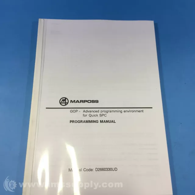 Marposs D2660330UD GOP-Advanced Programming Environment Manual FNFP