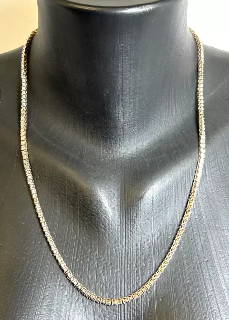 Beautiful 10K Yellow Gold 1/2 Ct Tw Diamond 22" Tennis Necklace