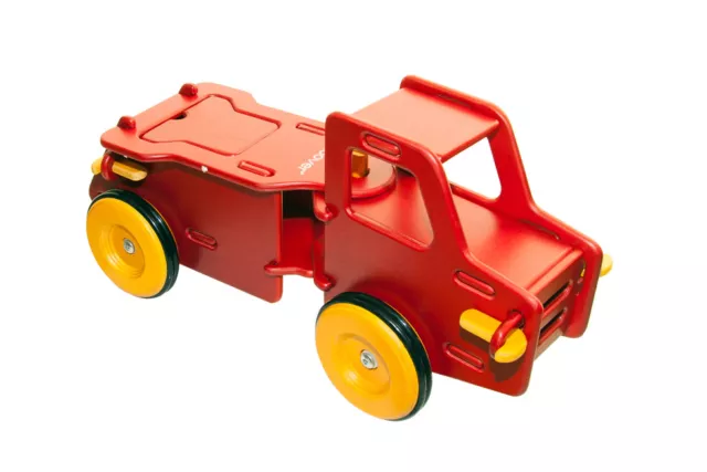 MOOVER Toys - Junior Truck (rot) / Rutscher Holz Rutscherauto Rutscherfahrzeug