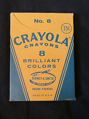 Crayola Nuovo Vintage Crayola Inscatolato Set 8 Pastelli Moderno Serpentina 15 Cent 