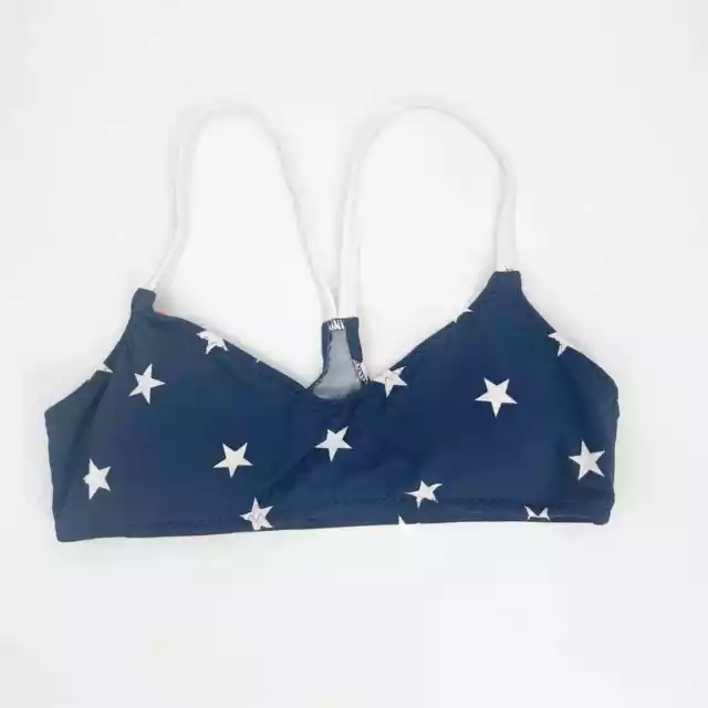 POLO Ralph Lauren Bikini Top Size Small Navy Stars Patriotic USA Swim NWT