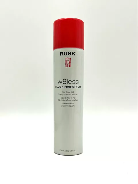 Rusk W8less Plus Hairspray Extra Strong Hold 80% VOC 10 oz