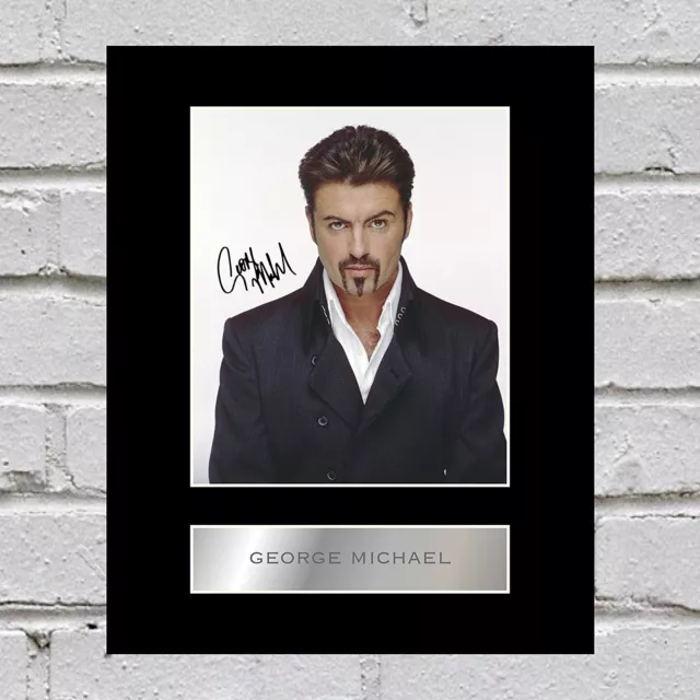 George Michael Signed Mounted Photo Display