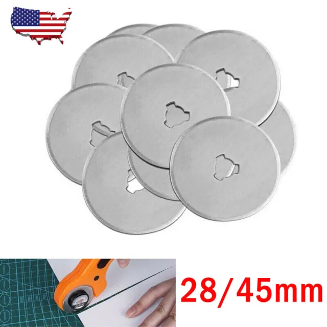 28mm / 45mm Rotary Cutter Spare Blades Leather Quilters Sewing Patchwork Fabric