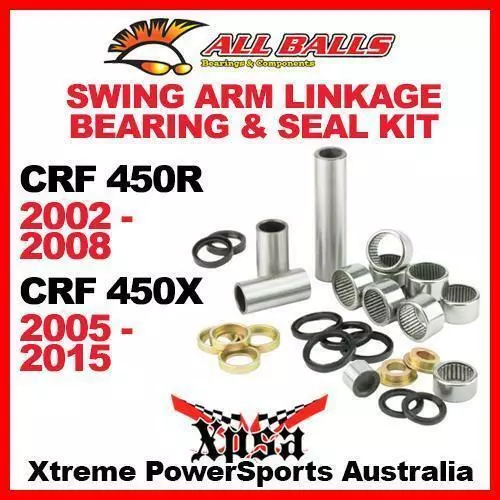 Swing Arm Linkage Bearing Kit CRF 450R 02-2008 450X 05-2015 MX, All Balls 27-100