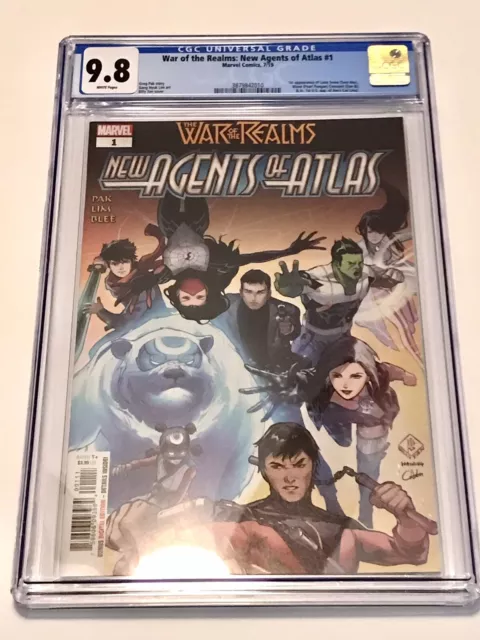 2019 War Of The Realms: New Agents Of Atlas #1 Graded Cgc 9.8 Marvel 1St Aero!