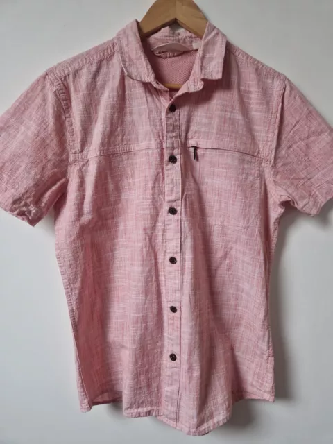 Mountain Warehouse Country Coast Pink Cotton Hiking Walking Blouse Top Size M