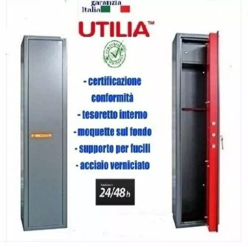 Armadio Portafucili 2 - 3 - 5 - 7 - 10 Fuciliera Utilia Security Blindata Nuova