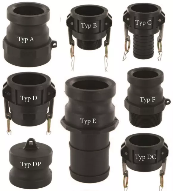 Camlock Hose Coupling Fitting, Male Female - Type A|B|C|D|E|F|Dc|Dp Cam & Groove