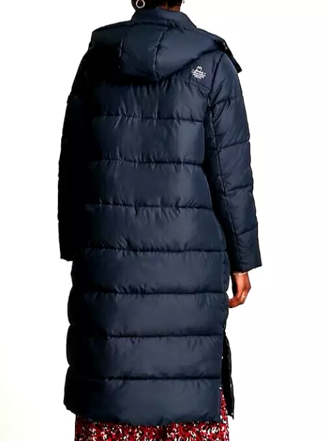 Joules Womens Elberry Long Padded Coat Marine Navy Size UK 12  BNWT 2