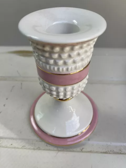 Vintage Handmade Italy Porcelain Ceramic Candle Stick Holder