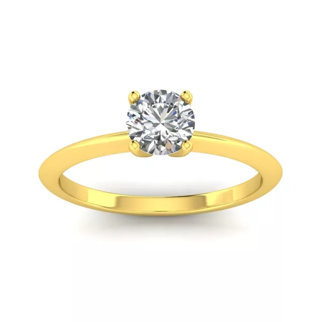 1/2 Carat TW Diamond Solitaire Engagement Ring in 14k Yellow Gold (H-I2)