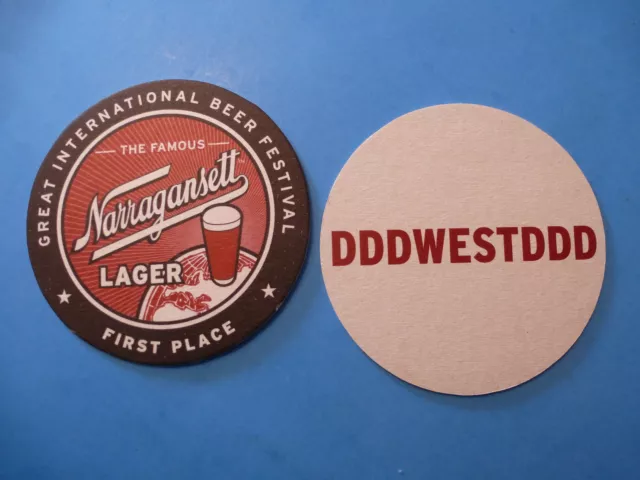 Beer Pub Collectible Coaster~ NARRAGANSETT Brewery, Rhode Island ~*~ DDDWESTDDD