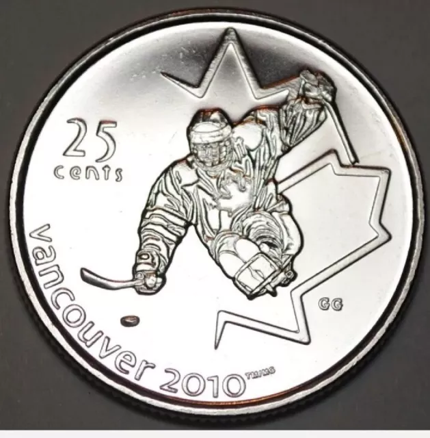 2008 Figure Skating Olympics 2010 Canada Twenty-five 25 cent Coin Quarter