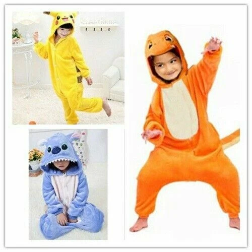 Costume Bambini Pokemon Charmander Animale Adulto Kigurumi Pikachu Onesi88 **
