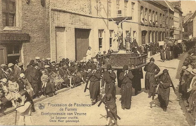 Carte Postale Belgique Procession De Penitence De Furnes Le Seigneur Crucifie