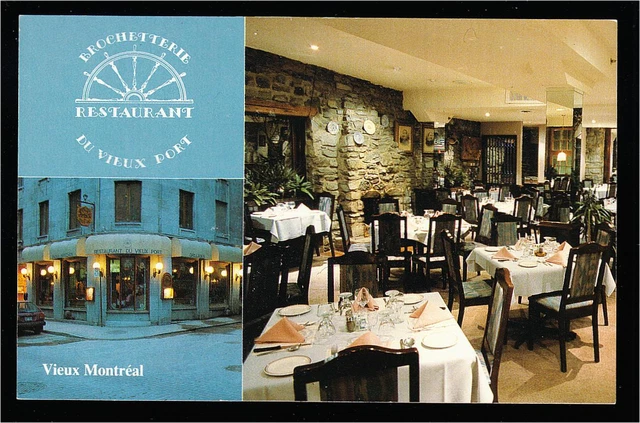 Montreal Brochetterie du Vieux Fort Restaurant in Old Montreal Postcard