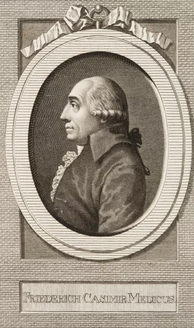 VERHELST (*1733) nach LOSE (18.Jhd), Portrait Friedrich Casimir Medicus, KSt.