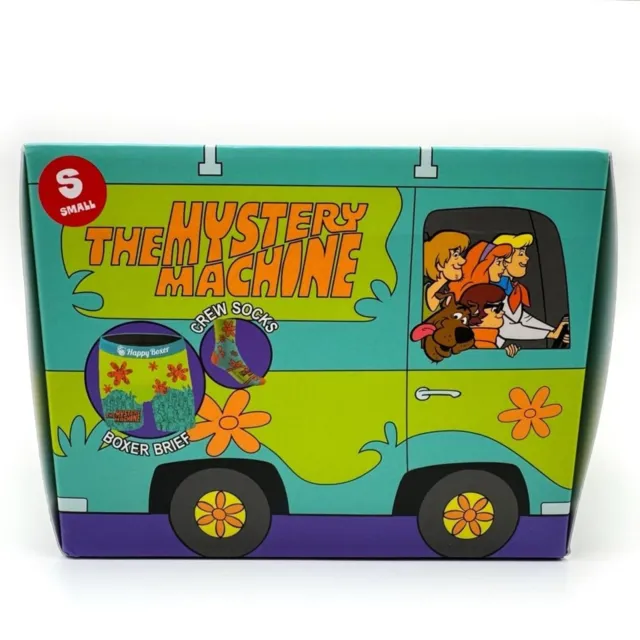 Scooby Doo Mystery Machine Boxer Briefs Underwear Socks Gift Set Mens Small