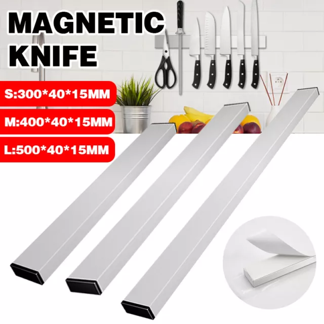 40/50cm Stainless Steel Magnetic Knife Rack Holder Knives Tool Shelf Magnet NEW