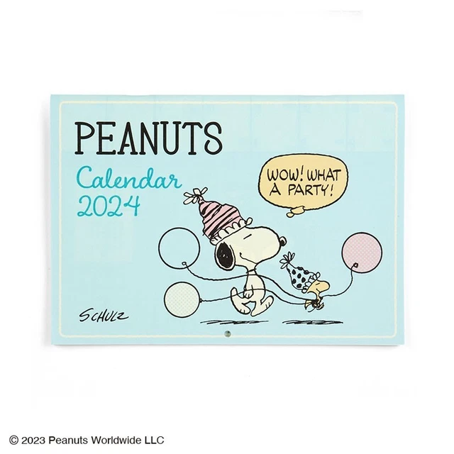 🌸2024 PEANUTS SNOOPY Wall Calendar Horizontal Sanrio Japan Official w