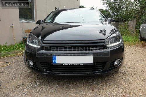 NEW Black Front HOOD grill without emblem R20 style For VW Golf VI MK6