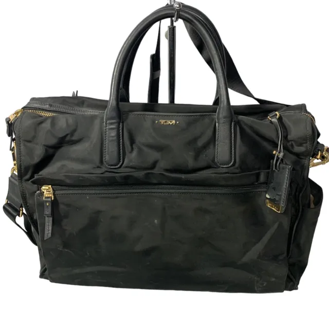 Tumi Voyager Dara Business Black Nylon Tote Bag/Carry On Laptop Messenger Bag