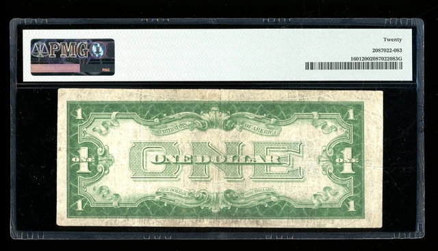 DBR 1928-A $1 Silver Funnyback Fr. 1601 JB Block PMG VF-20 Serial J01784587B 2