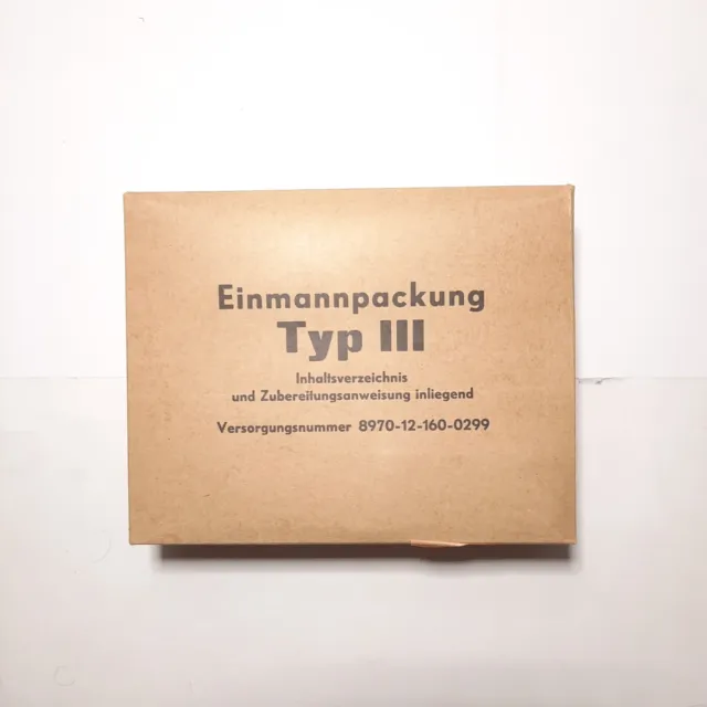 1975 Vintage EPA Typ III 3 Verpflegung Ready to eat MRE BW Bundeswehr Ration NEU