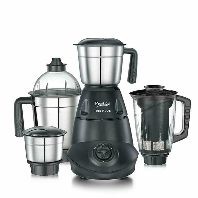 Prestige Iris Plus 750W Mixeur Broyeur Avec 3 Acier Inoxydable + 1 Pressoir