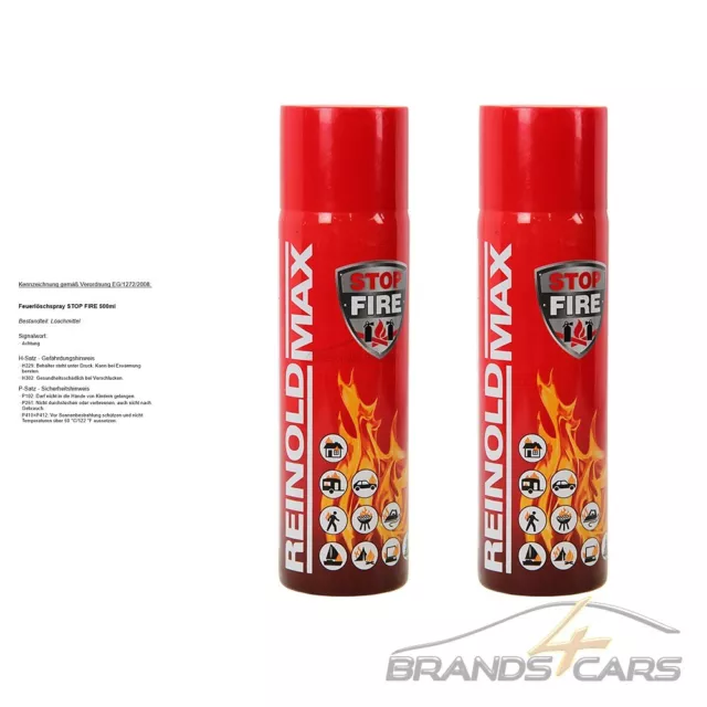 1 L Liter Universal Reinoldmax Stop Fire Feuerlöscher Feuerlöschspray Kfz 83