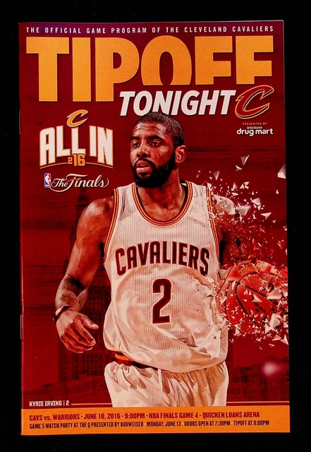 Kyrie Irving Cleveland Cavaliers NBA Finals Program 2016 Championship Season