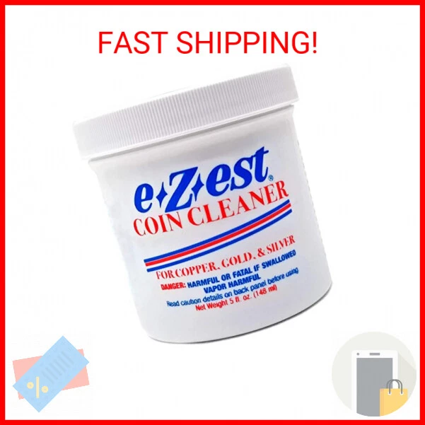 e-Z-est eZest Easy Coin Cleaner Copper Gold Silver Jewelry - 5 Ounce Jar