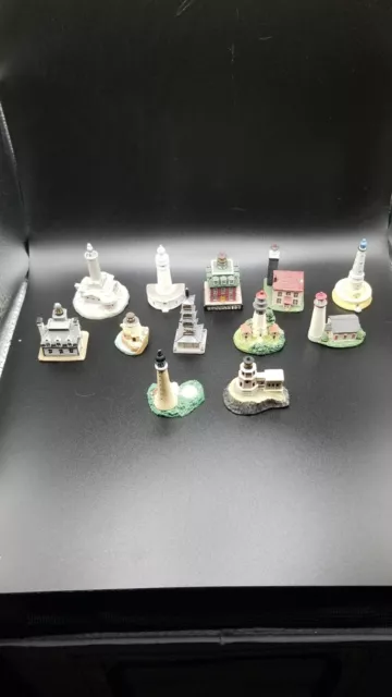 Vtg 1996 Lenox Lighthouse Thimble Collection International Set Of 12 Have Boxes