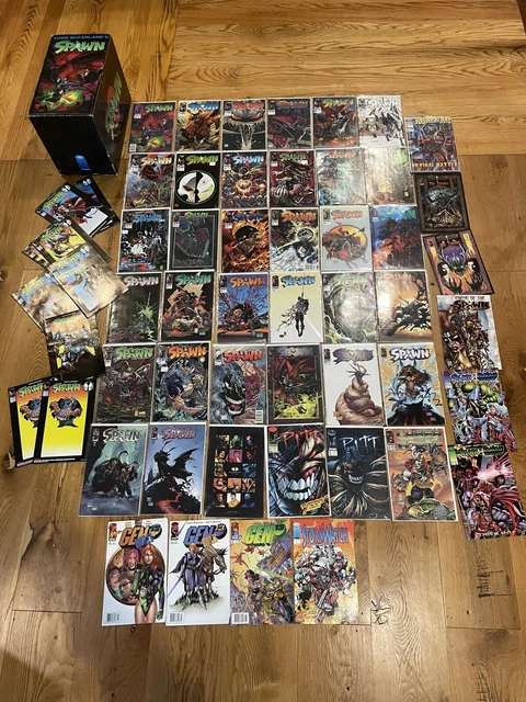 HUGE Spawn, Image Comics Lot 59 Issues with Collector's Storage Box Pitt Gen 13