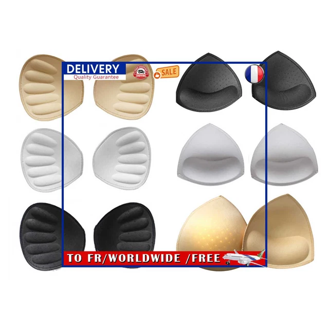 Bra Pads Inserts - 3 Pairs Removable Push Up Breast Enhancer Cups for Women